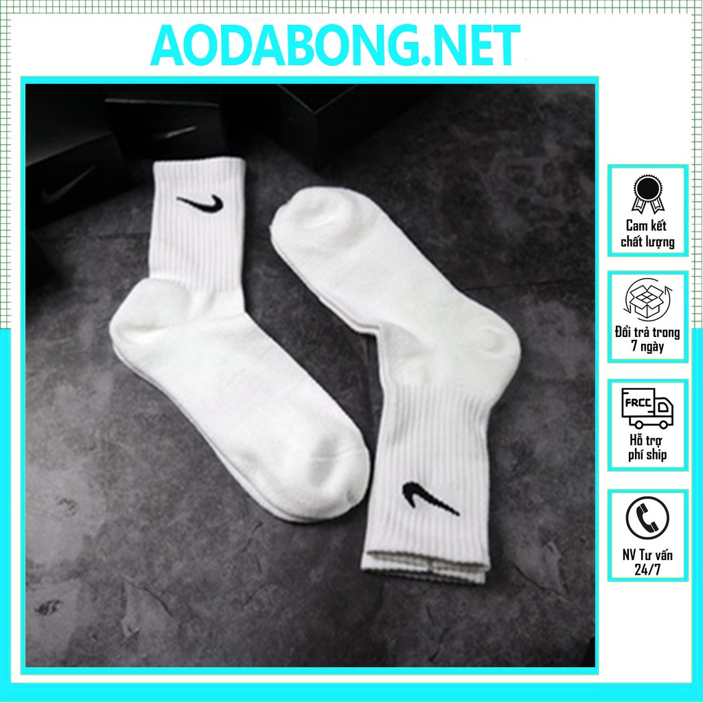 Tất Vớ Nike Trắng Đen Thể Thao Cổ Ngắn Cổ Trung Cổ Cao Nam Nữ Vải Dệt Kim