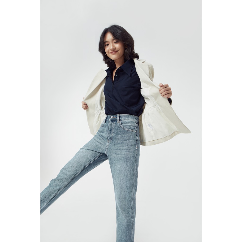 TheBlueTshirt - Instant Chic Linen Blazer Beige - Áo Khoác Linen Màu Kem | BigBuy360 - bigbuy360.vn