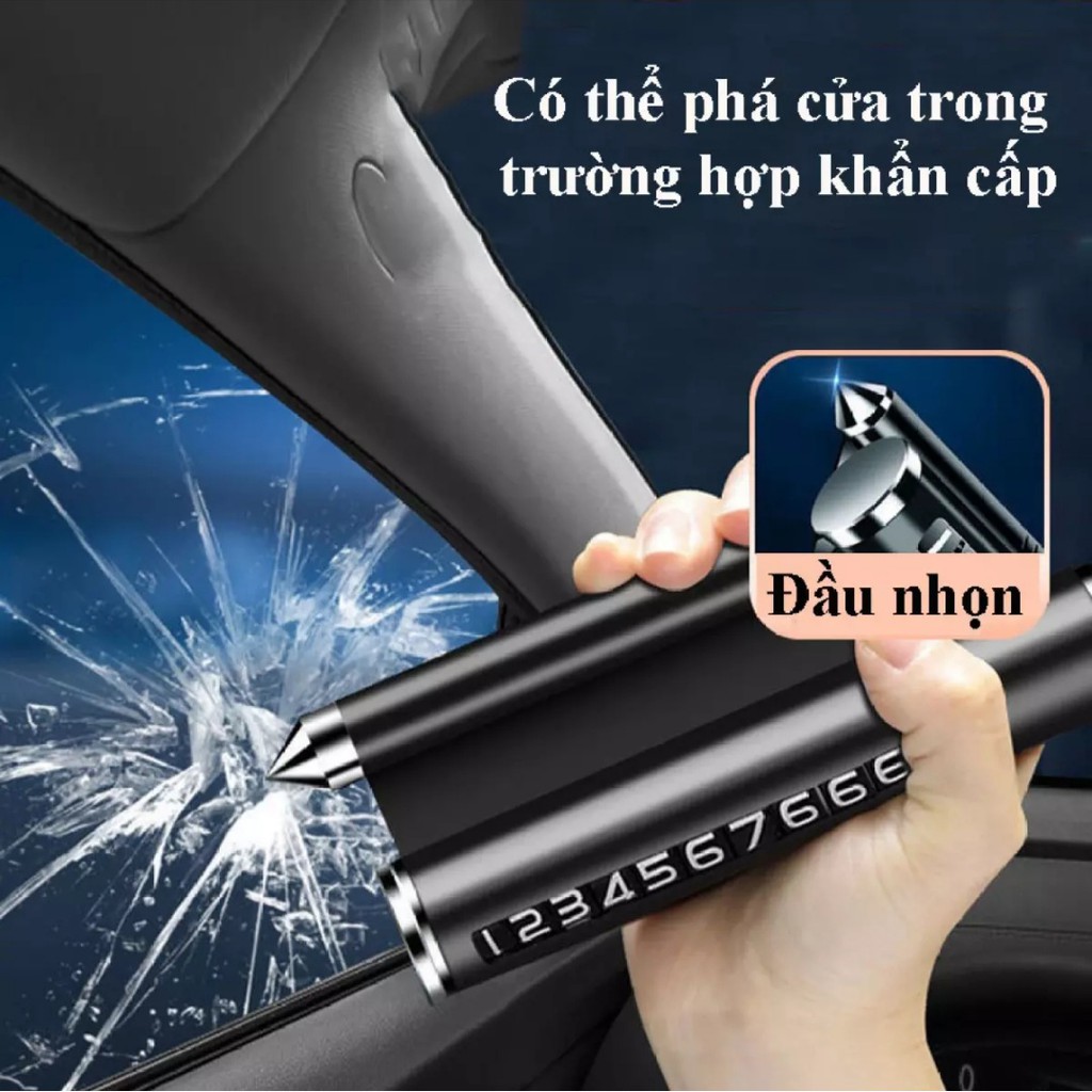 Bảng ghi số điện thoại, biển số đặt taplo tích hợp phá kính, tinh dầu khử mùi xe và giá để điện thoại