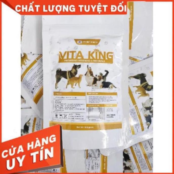 [Hàng Loại 1- Nhập Khẩu]  Bột Dinh Dưỡng Giàu Vitamin Chó Mèo#VITA KING100g