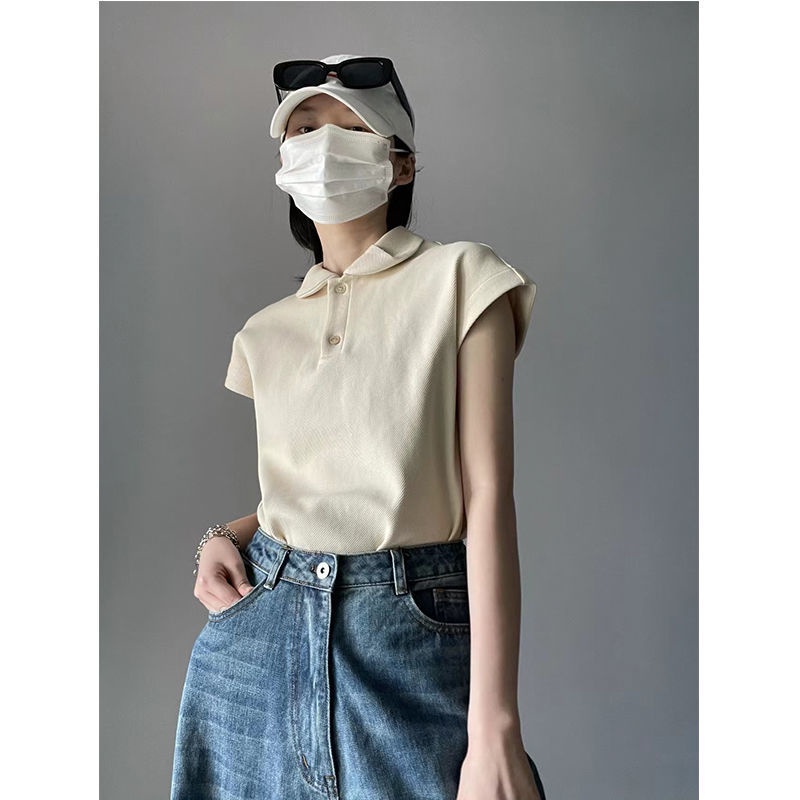 ▽✤☋Áo Thun polo Ngắn Tay Phong Cách Retro Thời Trang Mùa Hè Hàng Mới Dành Cho Bạn Nữ 2022