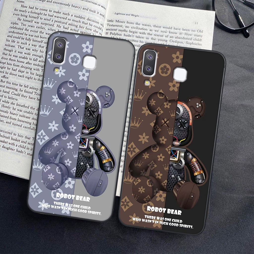 Ốp lưng Samsung Galaxy A8 STAR in hình Gấu nâu - hồng, Gấu Be@rick  cực CUTE, DỄ THƯƠNG