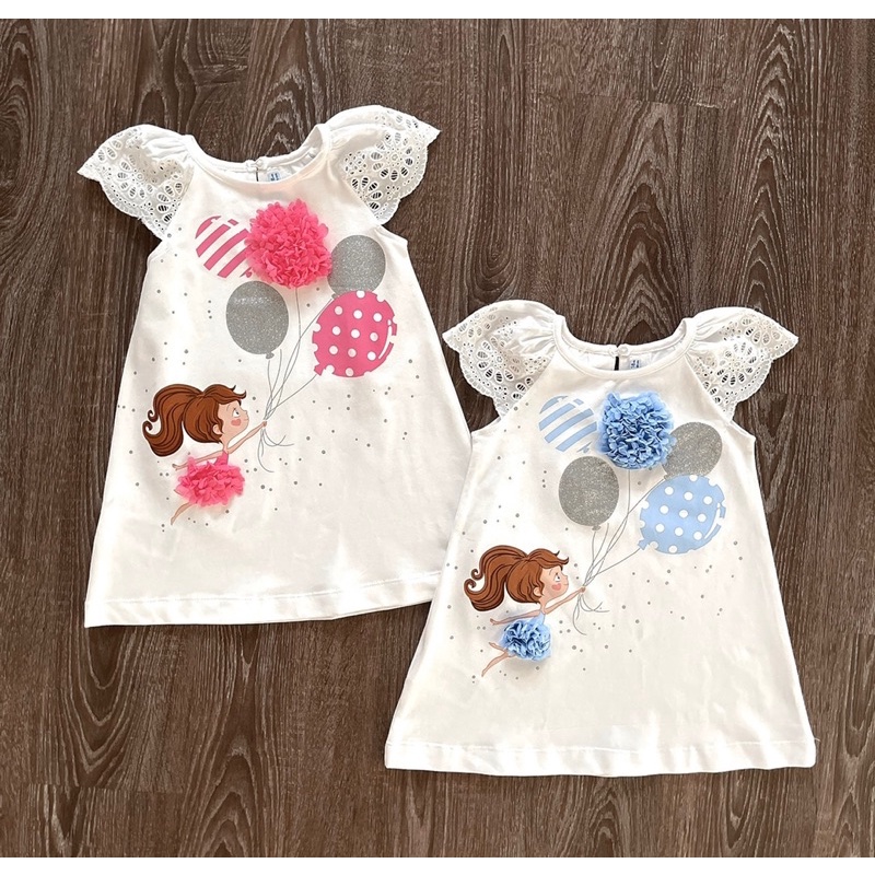 Váy Mayoral xuất dư xịn mịn dáng A suông cho bé gái từ 6-36 tháng