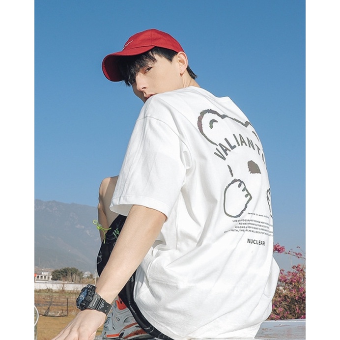 Áo thun tay lỡ MEANSTORE phông cotton Unisex nam nữ tee oversize form rộng pull Ulzzang vải mát - Valiantly