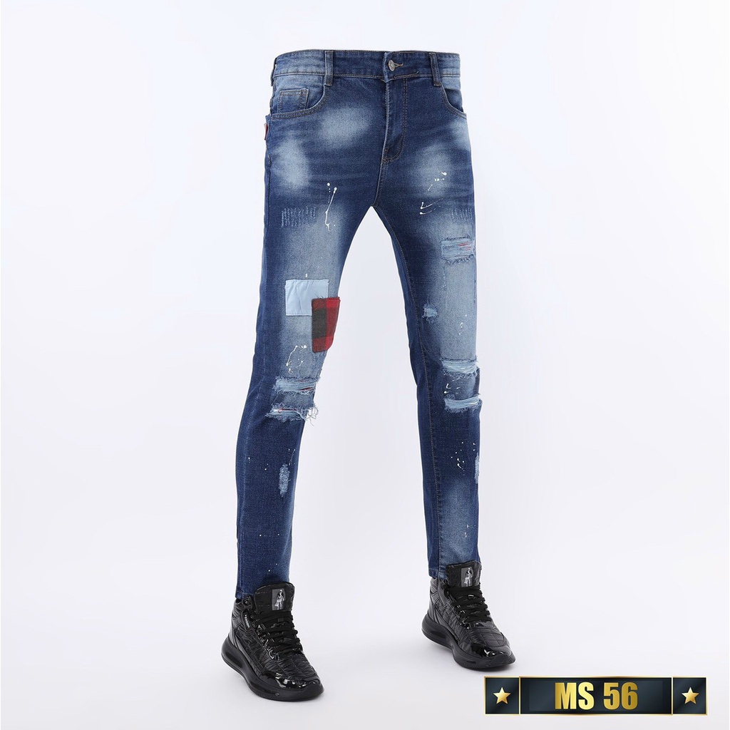 Quần jean nam co dãn MẪU TRƠN King168 , jean nam cao cấp BS21