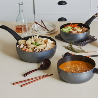 LASSIETTE KANN Chảo Chảo Cảm Ứng (20cm, 24cm) Không PFOA Đen