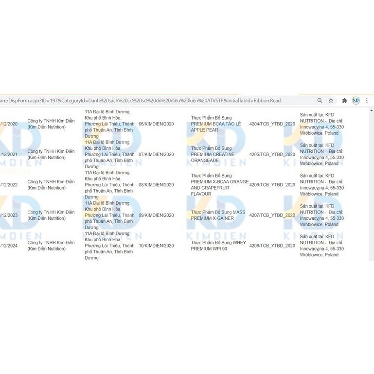 Sữa Tăng Cơ Bắp Cho Người Tập Gym KFD Whey Protein Isolate