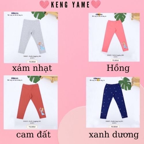 Quần legging bé gái quần DOKMA bé gái chất cotton siêu mềm đẹp dễ thương, mẫu mới 2021