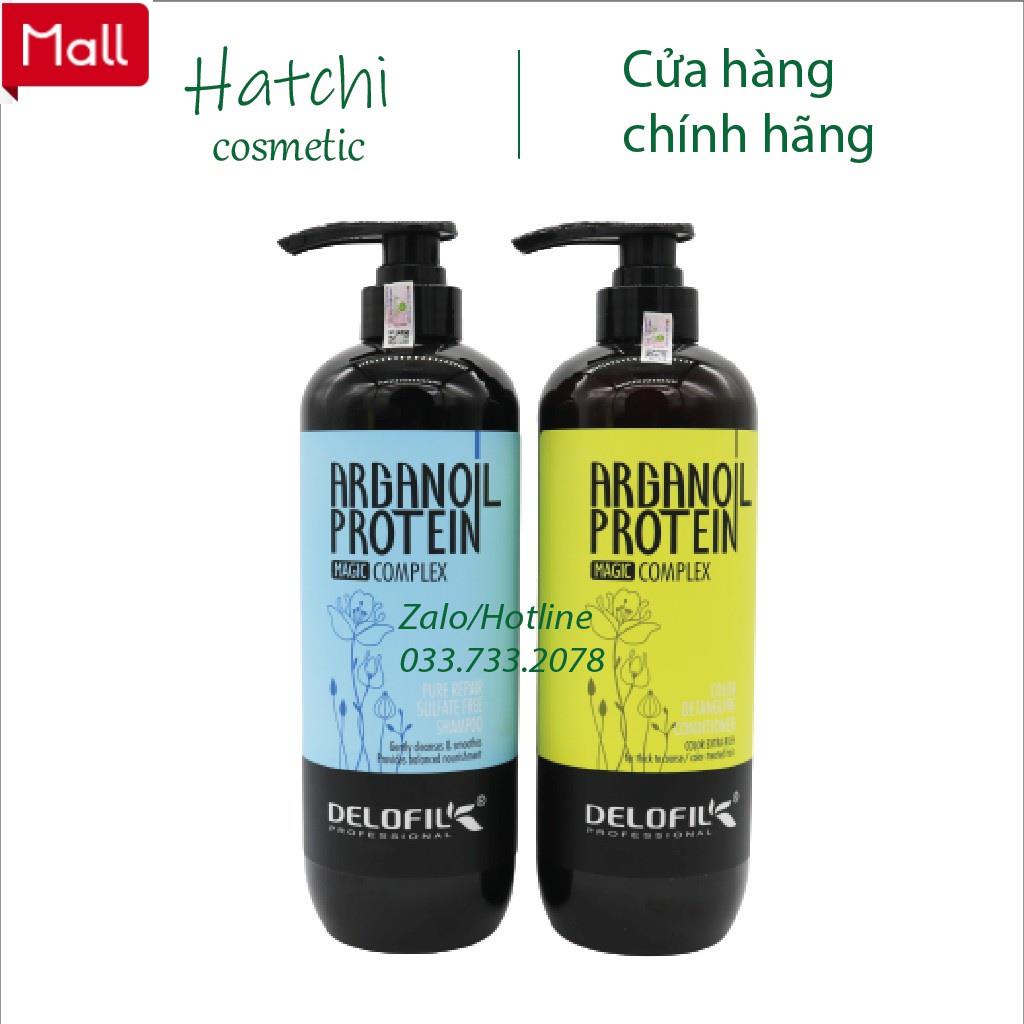 Bộ Dầu Gội Xả Mềm Mượt Chống Gàu Delofil Arganoil Protein 365 _Shopee Mall