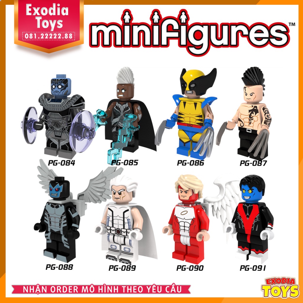 Xếp hình minifigure siêu anh hùng Dị Nhân X-Men - Đồ Chơi Lắp Ghép Sáng Tạo  - POGO 8019