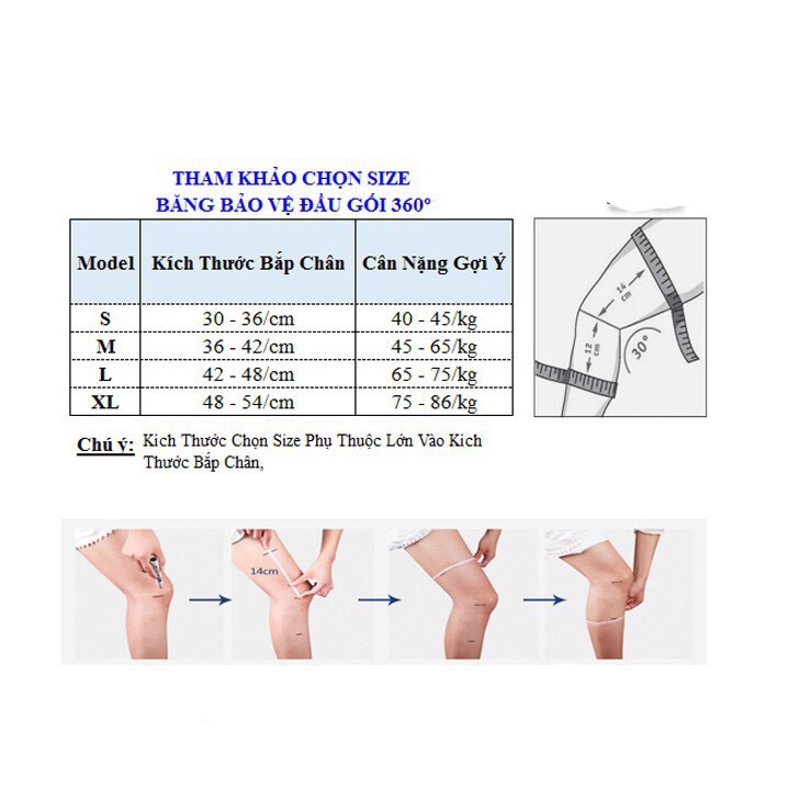 Băng Đầu Gối Có Đệm Mút Silicon, Bó gối 2 Lò Xo Cao Cấp Chính Hãng Aolikes