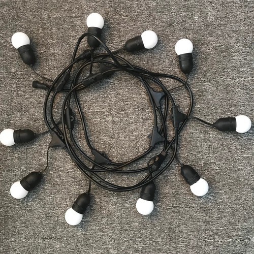 Dây đèn trang trí ngoài trời dùng cho quán cà phê, trà chanh, trà sữa... 10m 20 bóng, 5m 10 bóng loại rủ đẹp