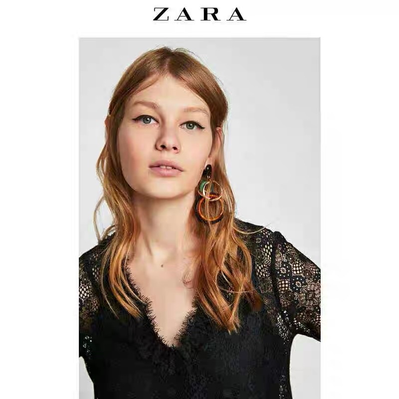 Zara Morocco full tag - đầm Zara ren đen sang đẹp Hot New