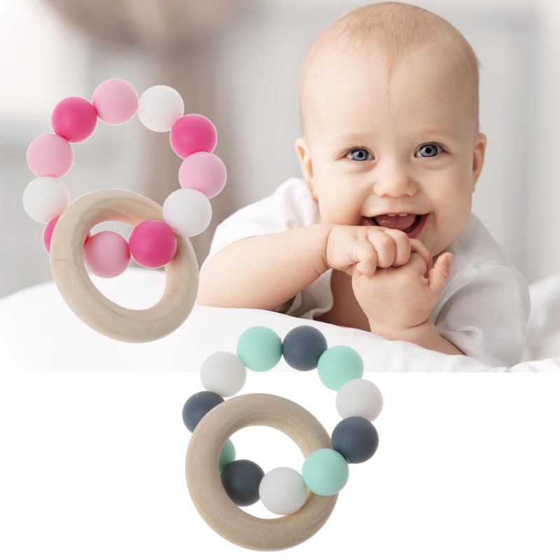Vòng Tay Chuỗi Hạt Silicone Màu Sắc Tươi Sáng Cho Bé