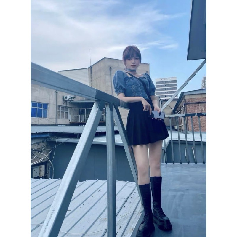 [SẴN BIG SIZE] Áo croptop jeans cá tính phong cách ulzzang | BigBuy360 - bigbuy360.vn