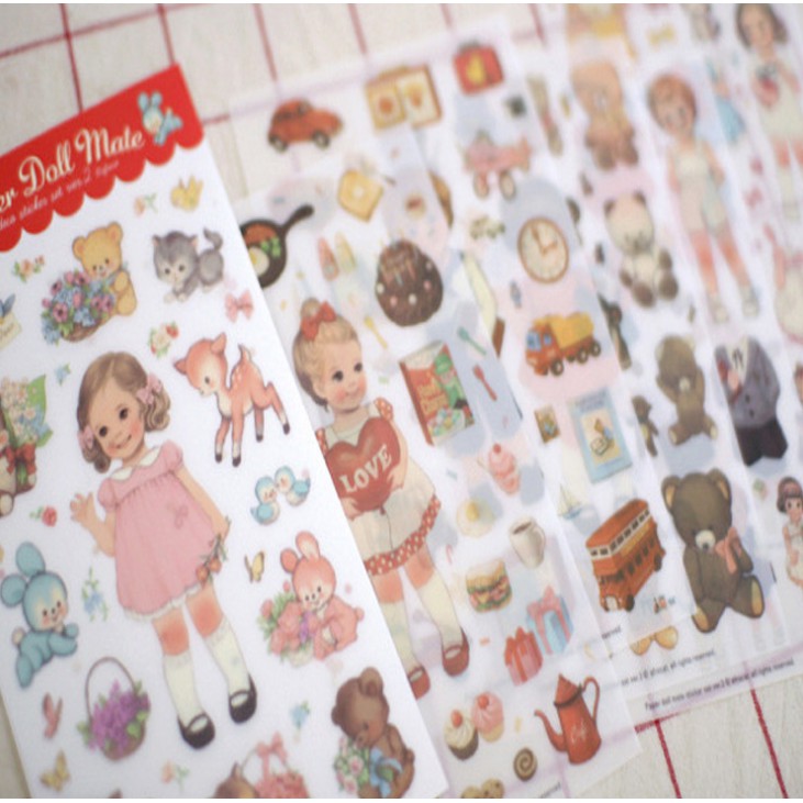 Bộ 6 Tấm Sticker Búp Bê Baby Doll