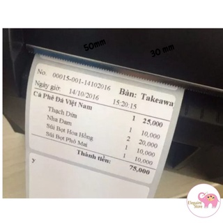 Cuộn 750 tem trà sữa, tem món 50x30mm (in nhiệt)