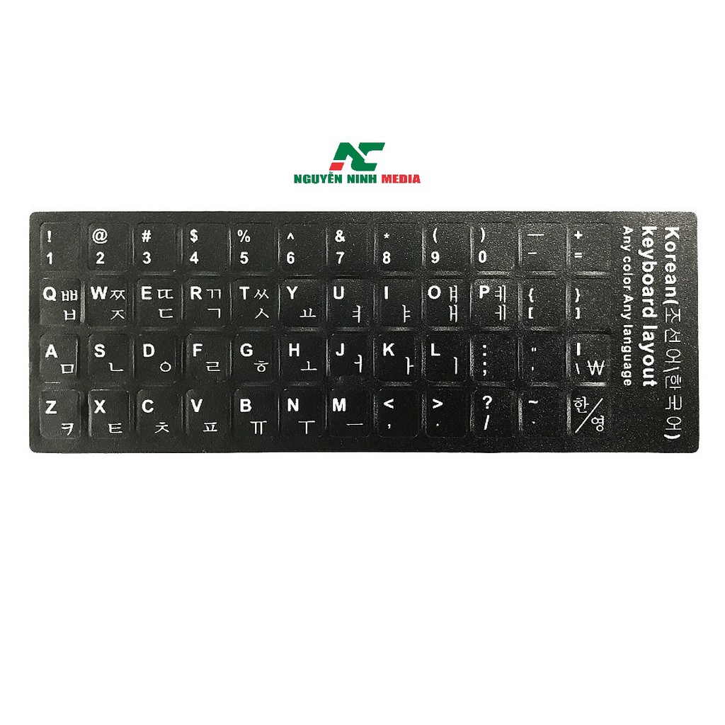 Combo 10 Tấm dán bàn phím tiếng Hàn Quốc Keyboard Layout Sticker