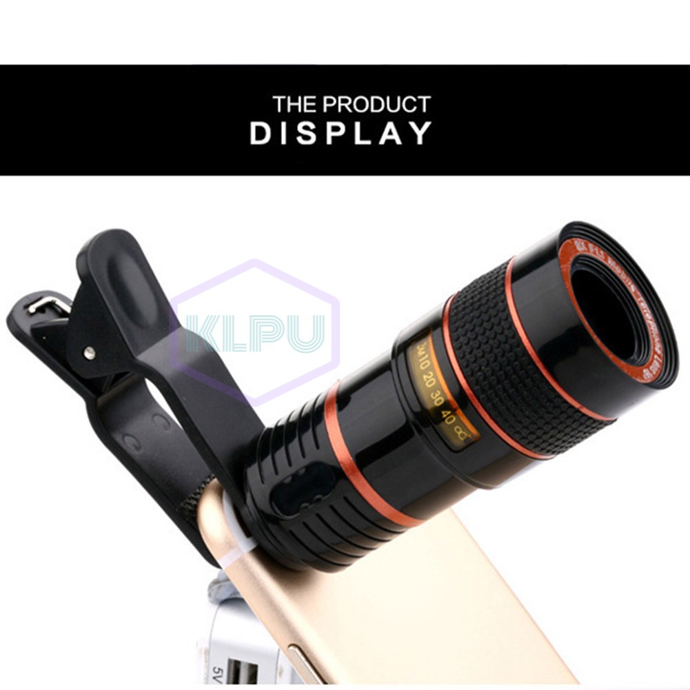 8x Zoom Optical Telescope Mobile Phone Camera Lens with Clip for iPhone Samsung HTC Huawei Sony