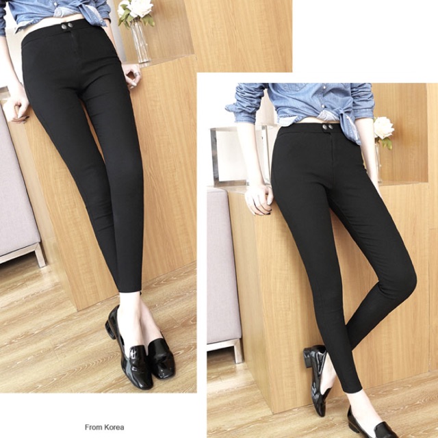 Quần skinny kaki big size 2 nút lưng dây kéo size ngoại cỡ 65-90kg