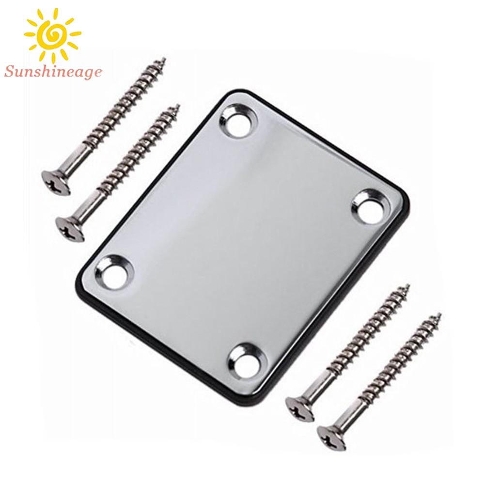 SUNAGE- ~Electric Guitar Neck Joint Plate Backing Black Connect Plate Practical【SUNAGE-HOT Fashion】