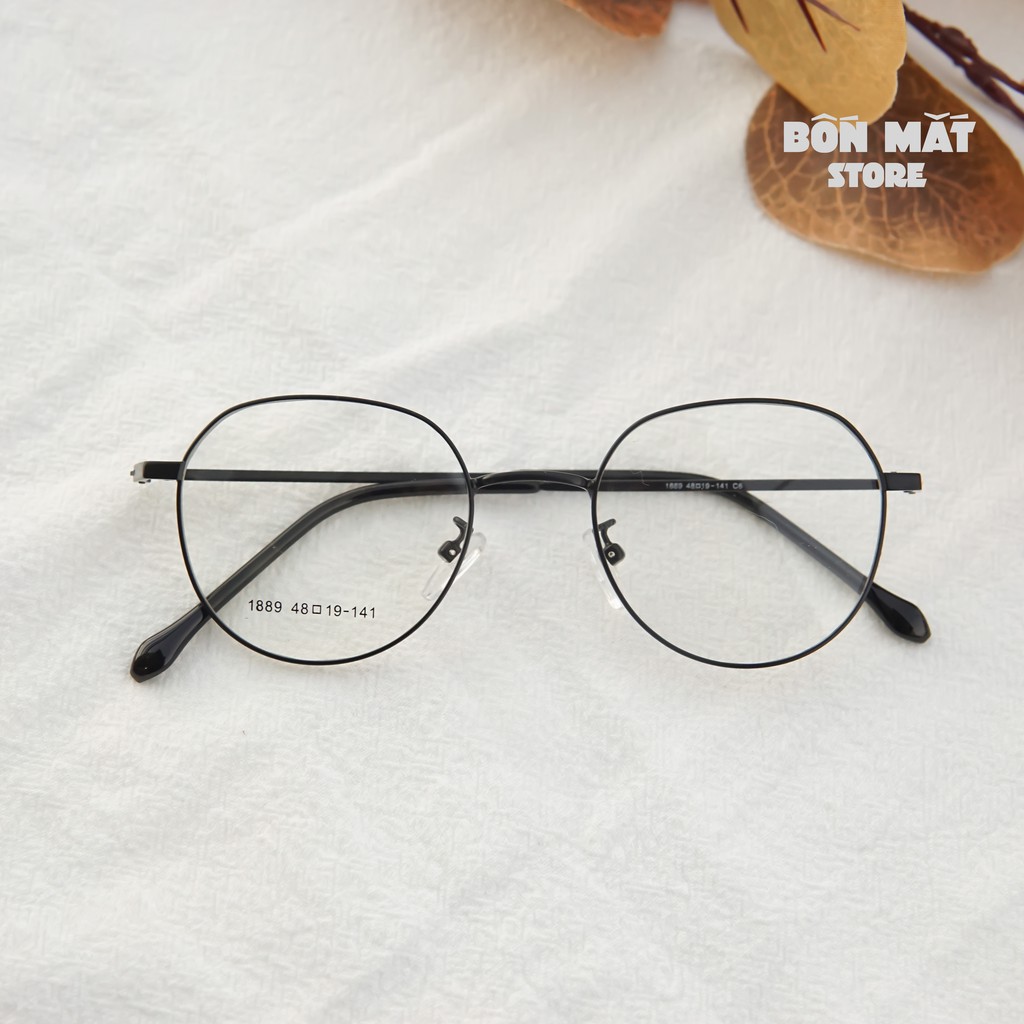 Gọng Kính Kim Loại Tròn Form Nhỏ 1889 (Tặng Hộp Khăn) | BigBuy360 - bigbuy360.vn