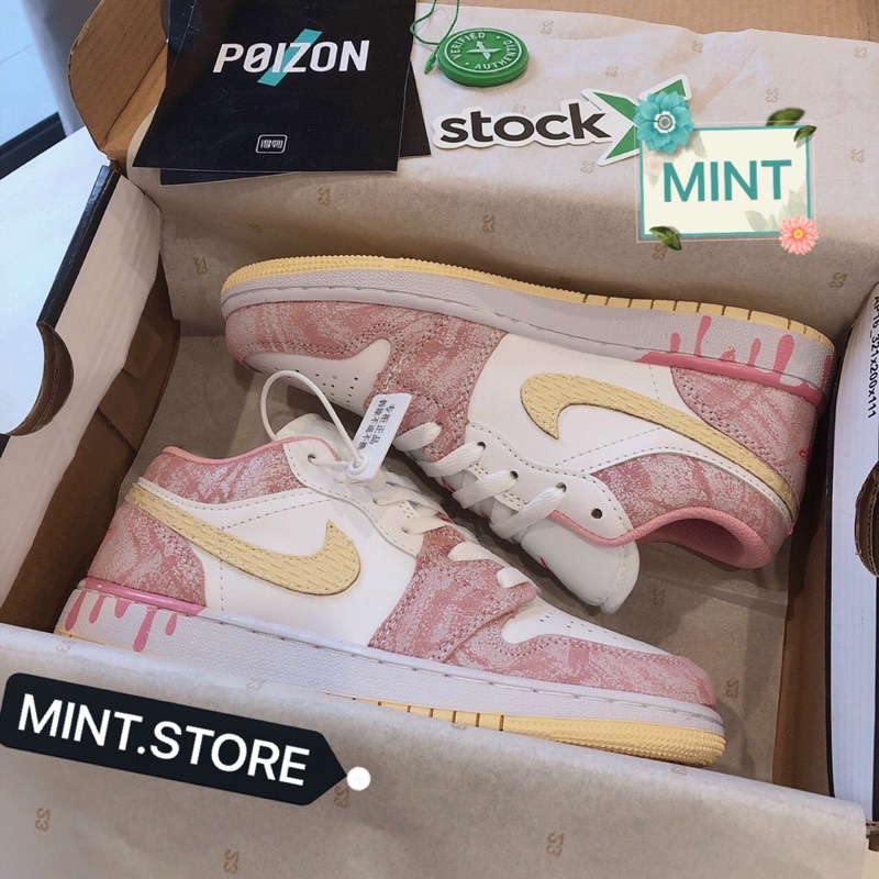 [MINTSTORE] Giày Sneaker Hồng loang thấp cổ