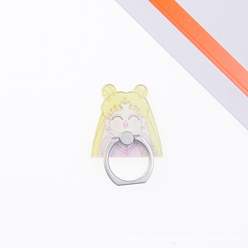 New Cartoon Pink Selection Sailor Moon Flamingo Cat Popsicle Girls Love Mobile Phone Ring Holder Desktop Mobile Phone Bracket Dây điện thoại di động | BigBuy360 - bigbuy360.vn