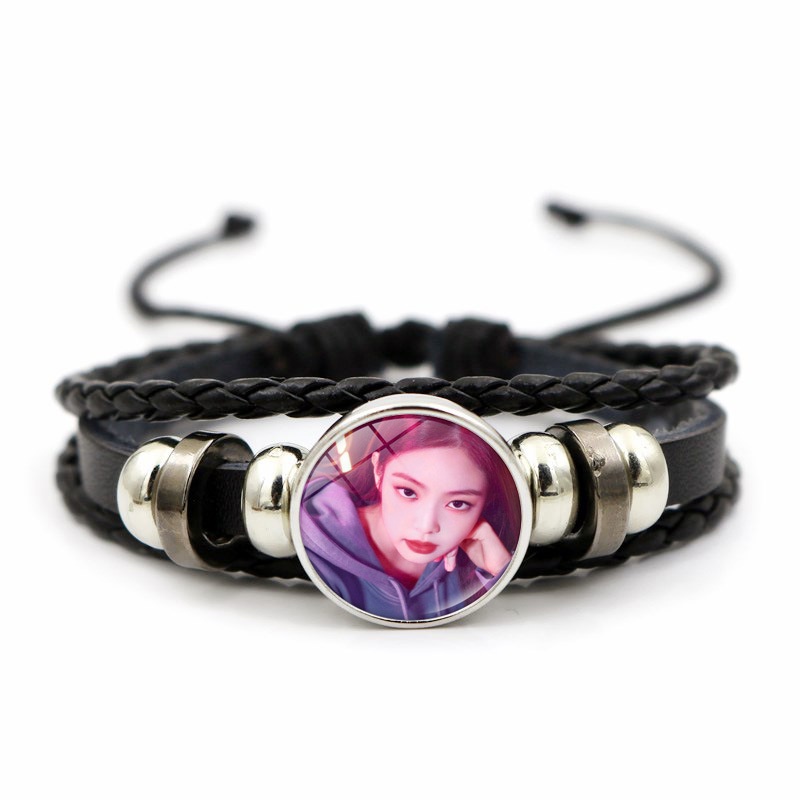 Vòng Tay Dây Bện Phối Charm Nhóm Nhạc BLACKPINK Jisoo Jennie Rose Lisa