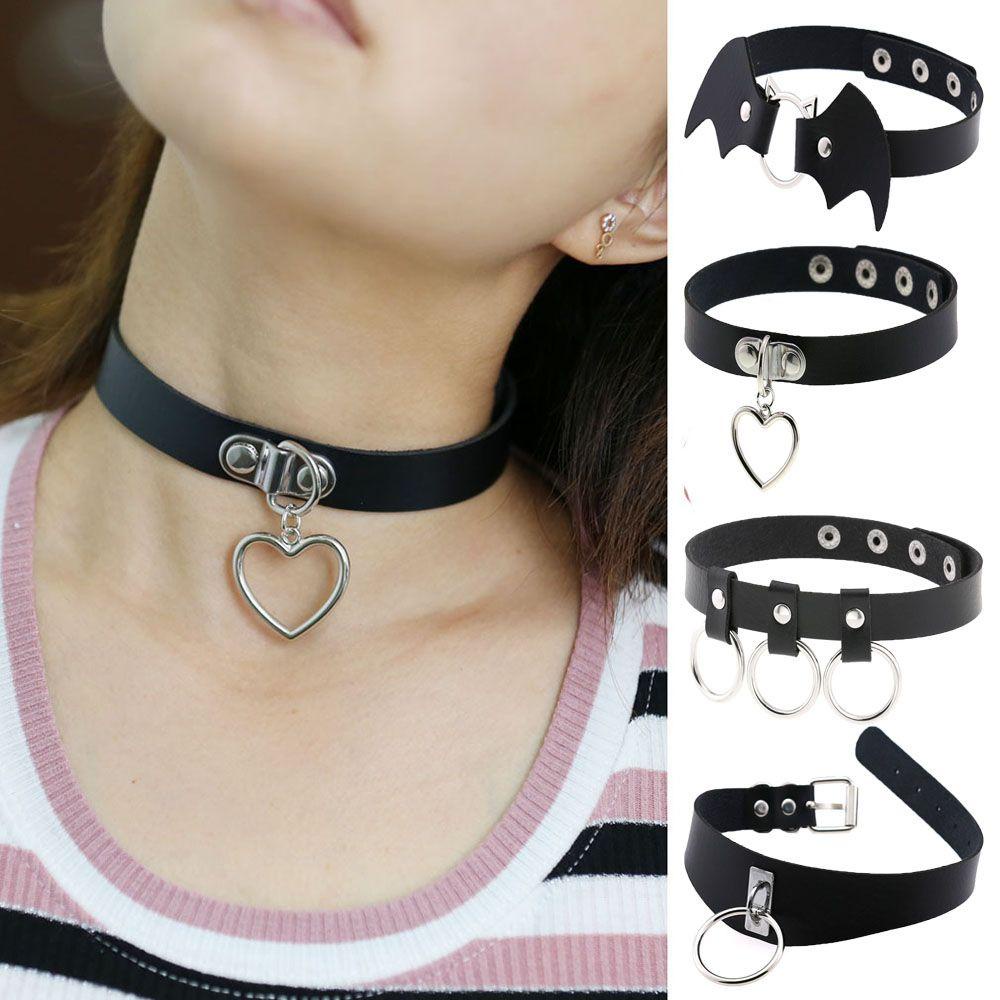 Vòng Cổ Choker Mặt Trái Tim Phong Cách Harajuku Mềm Mại Có Thể Điều Chỉnh Cho Nữ