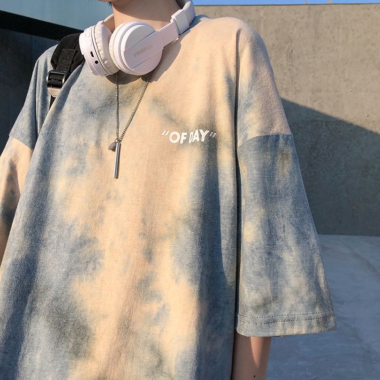 NRVP Áo thun tay ngắn kiểu dáng đơn giản phong cách Harajuku Letter Printed