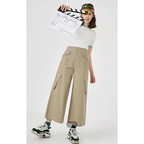 Quần dài ống rộng lưng cao túi hộp - Vero Moda phong cách cá tính trẻ trung