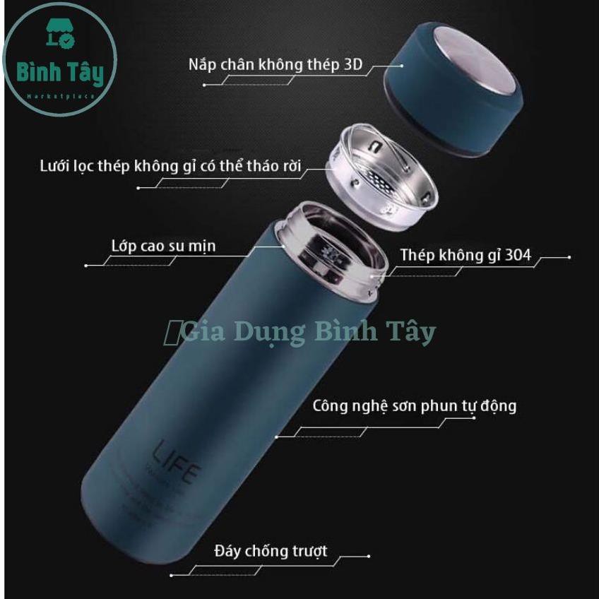 Bình GIữ Nhiệt 500ml Thương Hiệu LIFE giữ nhiệt tối ưu trên 8h / lạnh trên 12 giờ cam kết chất lượng cao ML-LIFE04