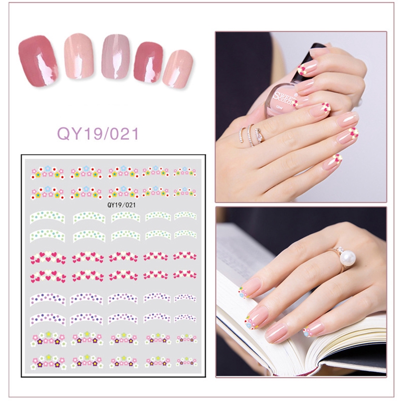 Miếng dán trang trí móng tay họa tiết hoạt hình xinh xắn QY19/019-036
