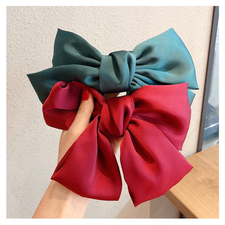 Kẹp tóc nơ lụa satin loại to C52