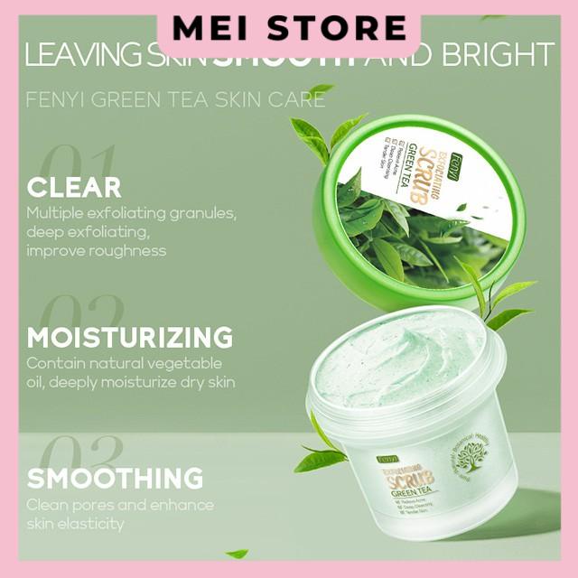Tẩy Tế Bào Chết Trà Xanh Fenyi Exfoliating Scrub Green Tea Chiết Xuất Trà Xanh Giảm Mụn 100g