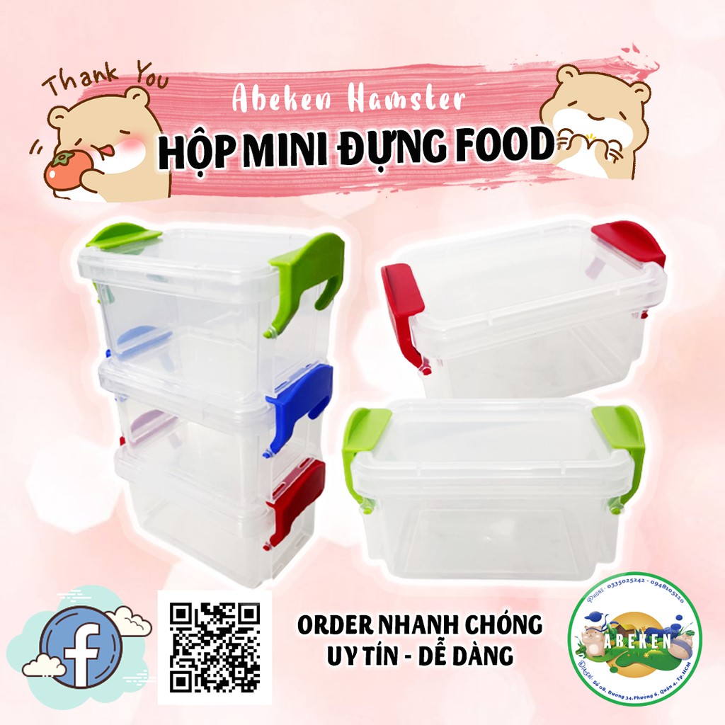 Hộp đựng thức ăn vặt MINI có quai