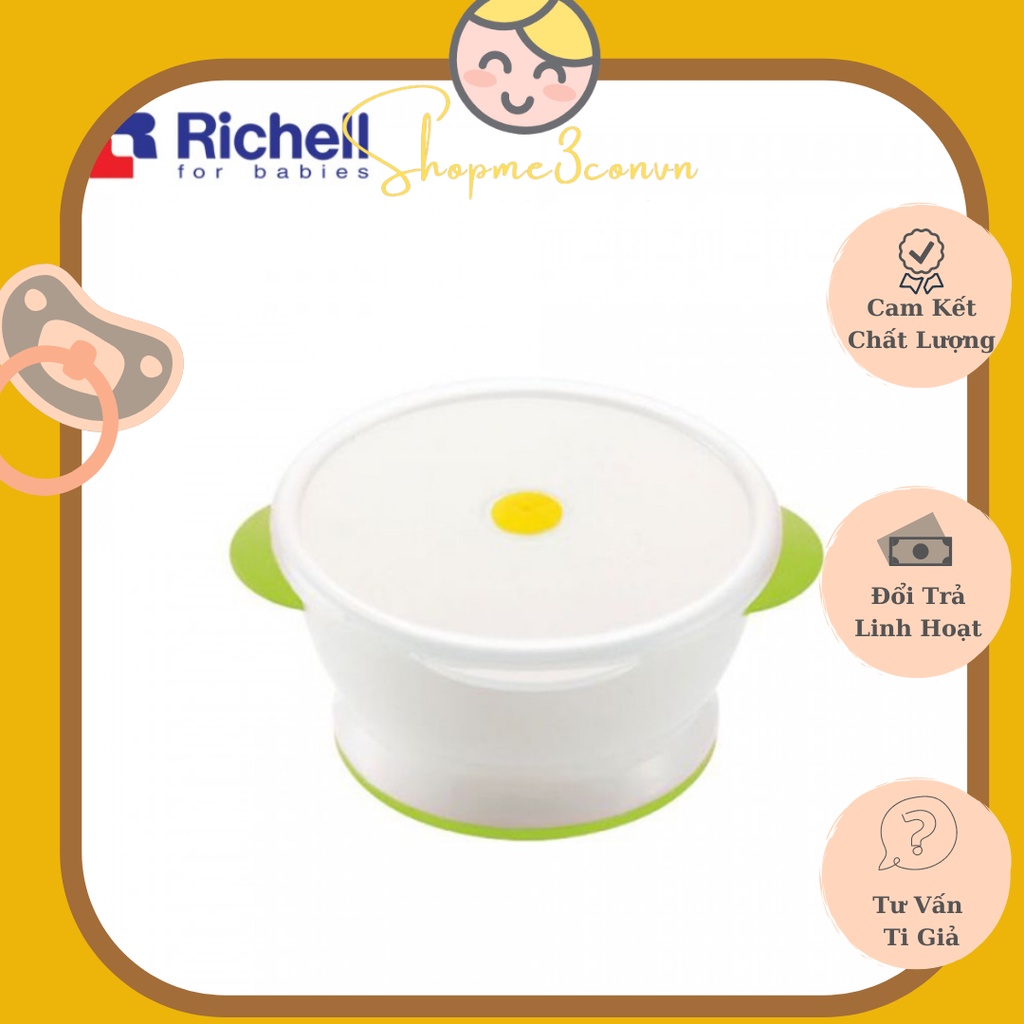 Bát Ăn Dặm Cho Bé Có Nắp Richell Loại Nhỏ 200ml