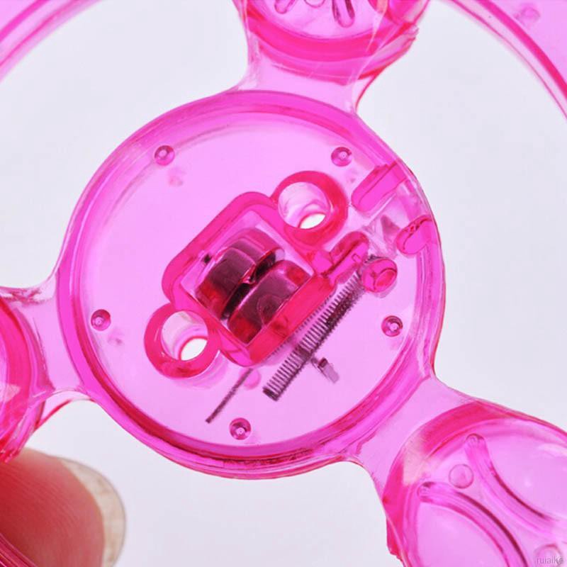 Nkodok Trẻ em Kéo tay Đồ chơi Bánh đà nhấp nháy Đèn LED Ánh sáng lên Đèn nháy Đồ chơi con quay hồi chuyển