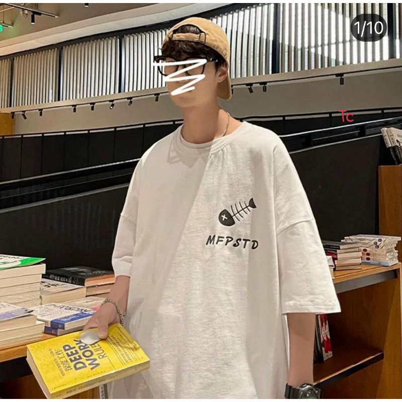 Áo Thun 5 Chú Mèo Cute Tay Lỡ Form Thụng Hottrend ( Kèm Ảnh Thật)