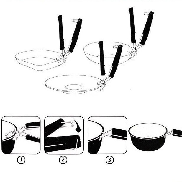 Dụng cụ gắp đồ nóng chuyên dụng chống phỏng tay - Kẹp gắp inox có lò xo tiện lợi