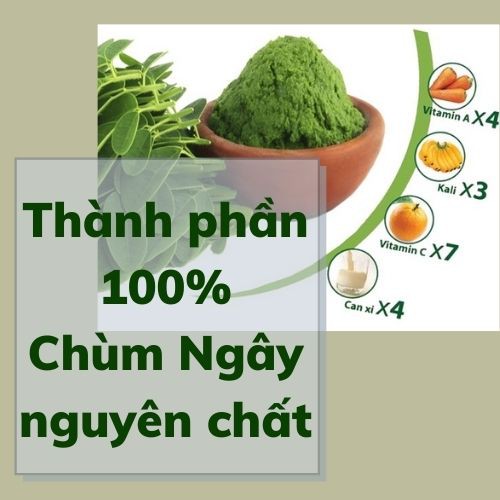 Bột chùm ngây hữu cơ thảo dược Thông Cát giúp đẹp da, dưỡng trắng da mặt, lợi sữa, bồi bổ sức khỏe (bột ăn dặm cho bé)