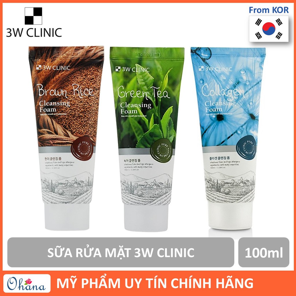 Sữa Rửa Mặt 3W Clinic Cleansing Foam (100ml)