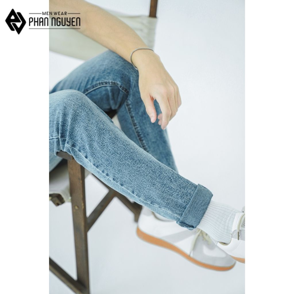 Quần jean nam dáng dài Phan Nguyễn, kiểu dáng slim fit, thiết kế trẻ trung, độ bền cao, thoáng mát QBD.025