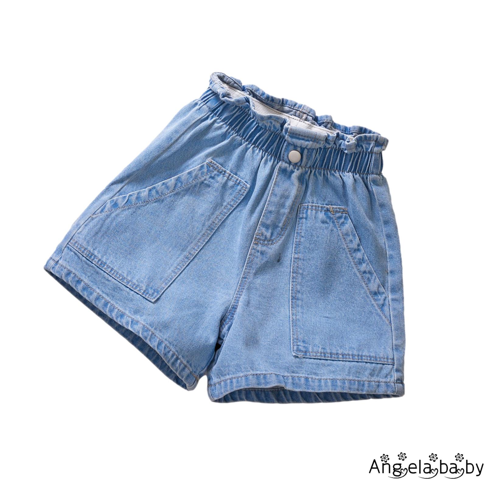 Quần Short Jeans Dễ Thương Cho Bé Gái