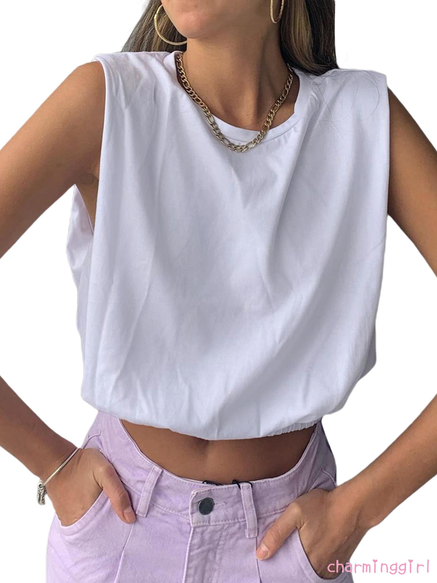 Áo Nữ Không Tay Cổ Tròn Màu Trơn Thời Trang | BigBuy360 - bigbuy360.vn