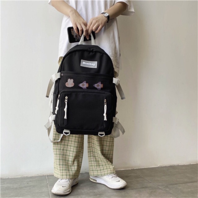 {OD}[ảnh thật phía sau]Balo size to phong cách ulzzang