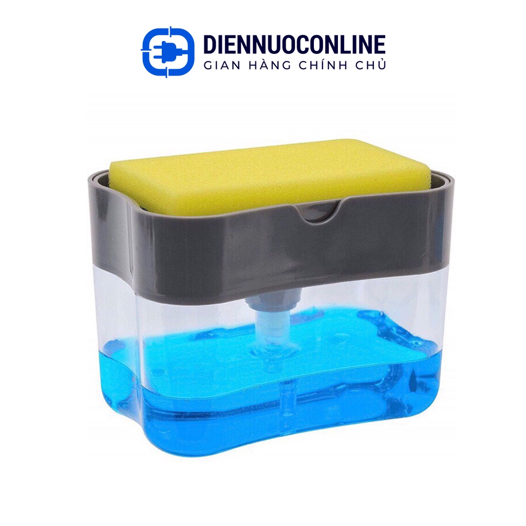 Hộp đựng nước rửa chén trong suốt dạng nhấn tiện lợi