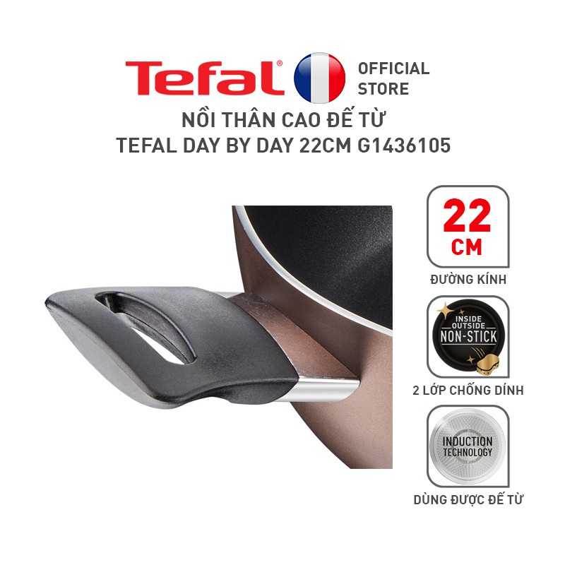 Nồi thân cao đế từ Tefal Day By Day 22cm G1436105