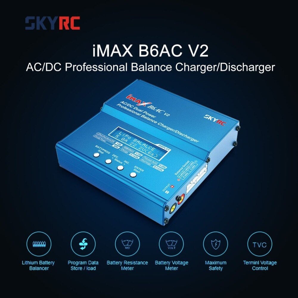 Bộ Sạc iMax B6 AC V2 Chính Hãng SKYRC Sạc Cân Bằng Và Đo Dung Lượng Pin, Ắc Quy